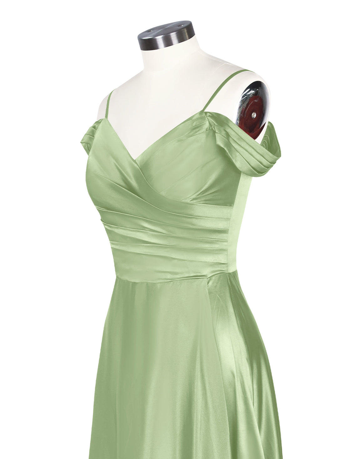 Silk-Like Pleated Prom Dress 