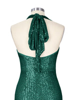Halter Sequin Sheath Mini Dress 