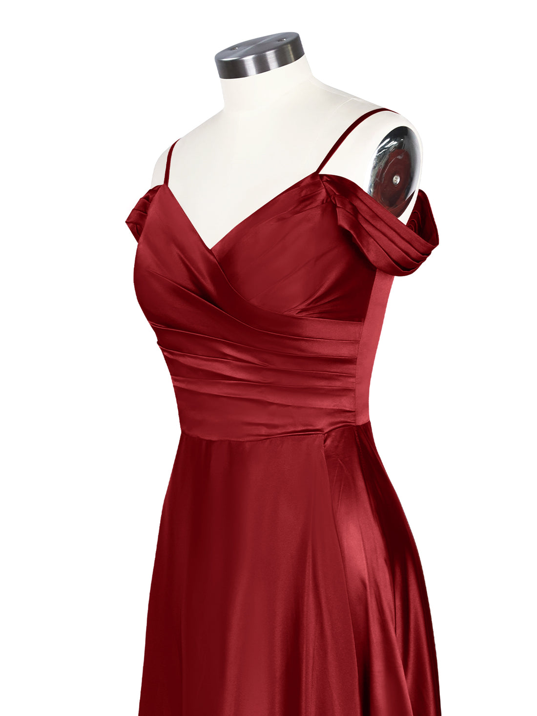Silk-Like Pleated Prom Dress 