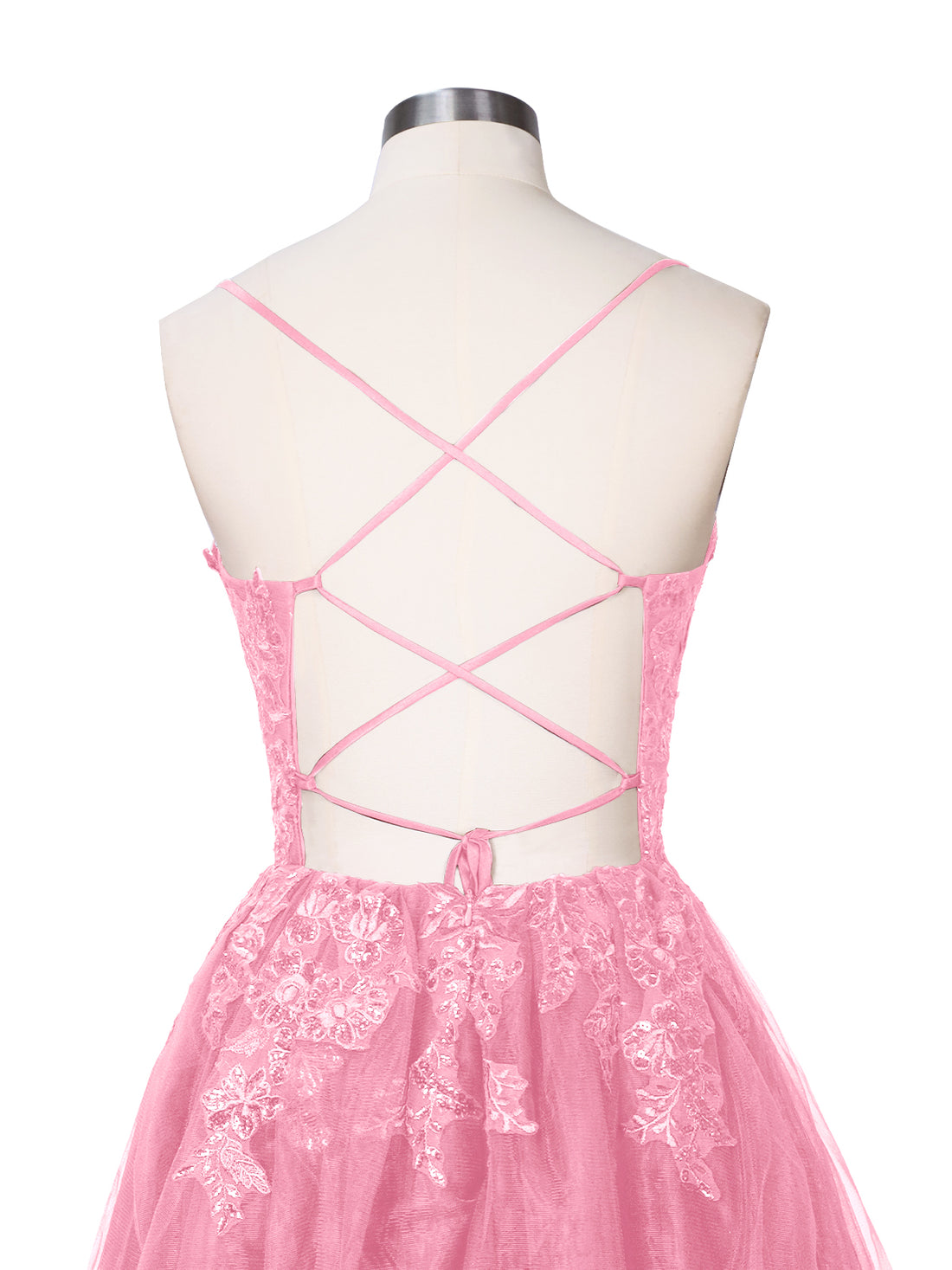 Applique Soft Tulle Mini Dress 