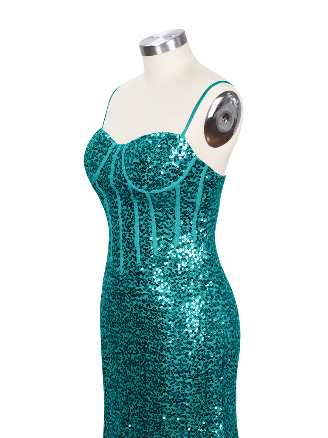 Spaghetti Sheath Prom Dress 