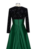 Sequin Jewel Neckline Prom Dress 