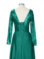 Long Sleeveless Sequin Prom Dress 