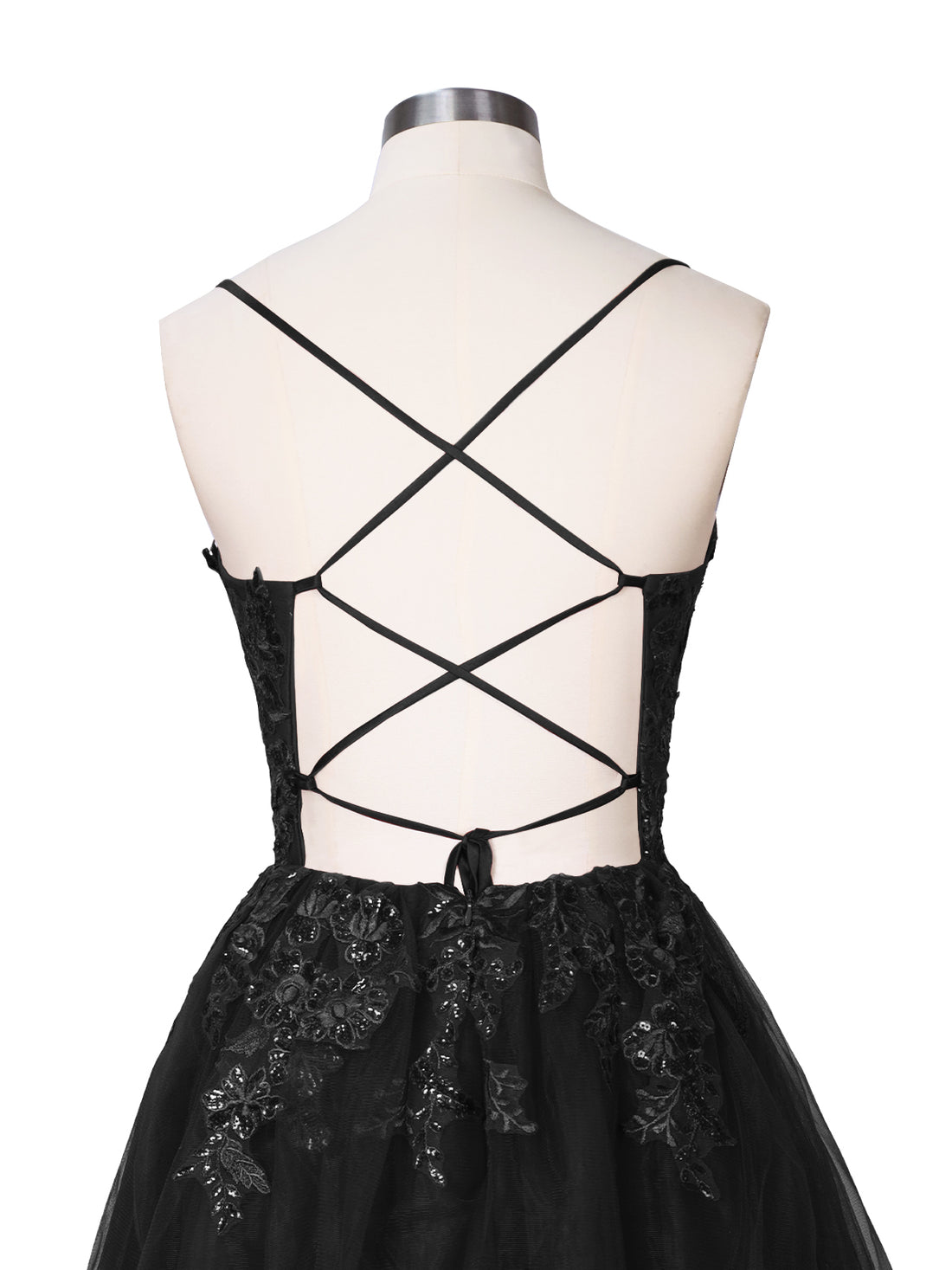 Applique Soft Tulle Mini Dress 
