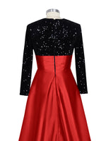 Sequin Jewel Neckline Prom Dress 