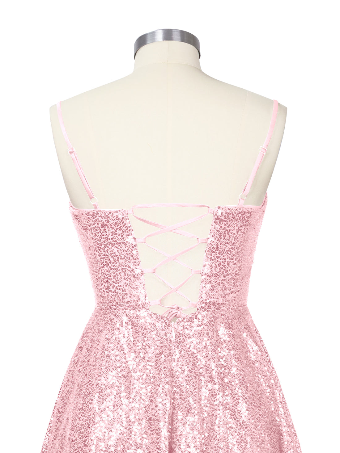 Sequin Scoop Neckline Mini Dress 