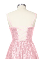 Sequin Scoop Neckline Mini Dress 