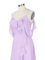 Flowy Spaghetti Bridesmaid Dress 