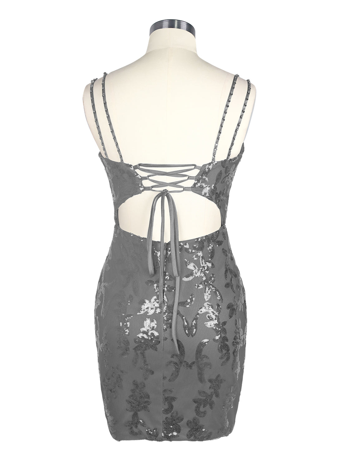 Double Spaghetti Bodycon Mini Dress 