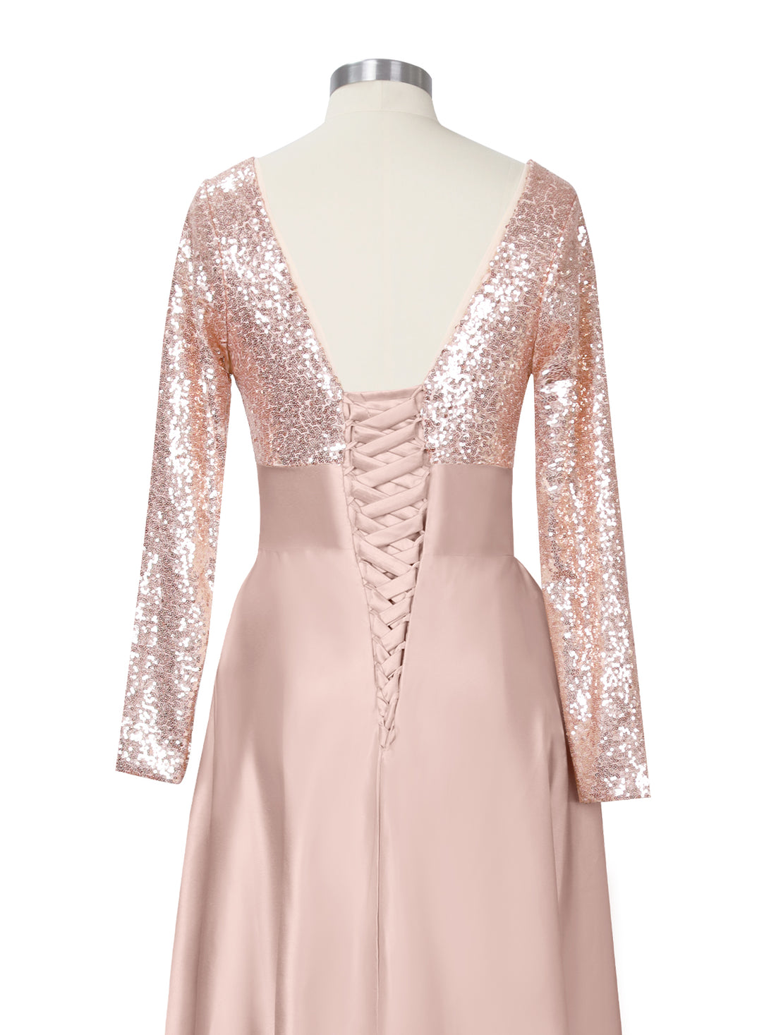 Long Sleeveless Sequin Prom Dress 