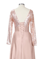 Long Sleeveless Sequin Prom Dress 