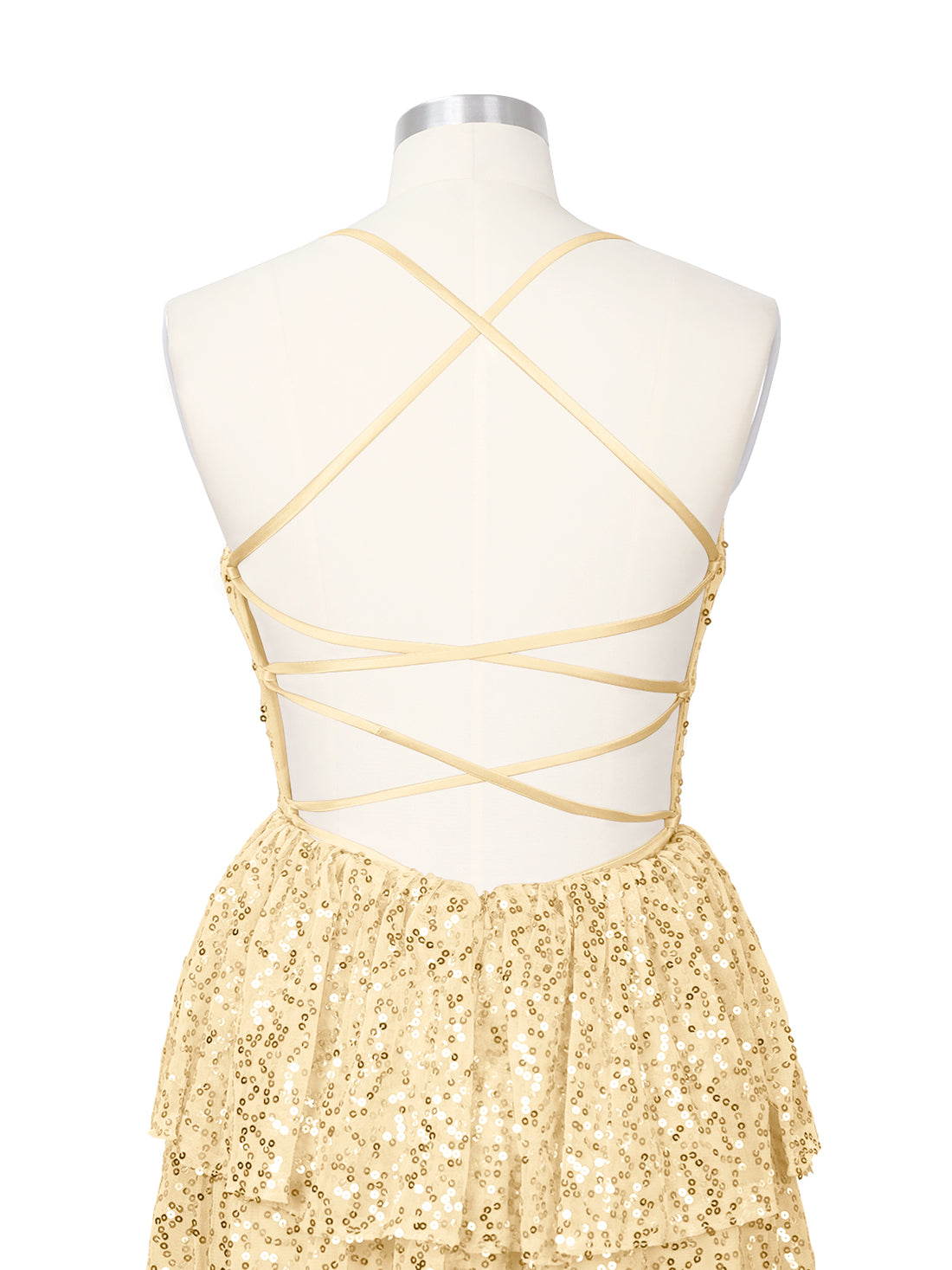Sequined Halter Flare Mini Dress 