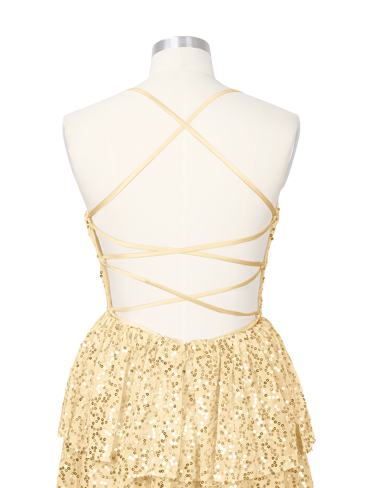 Sequined Halter Flare Mini Dress 
