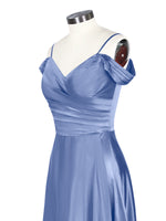 Silk-Like Pleated Prom Dress 