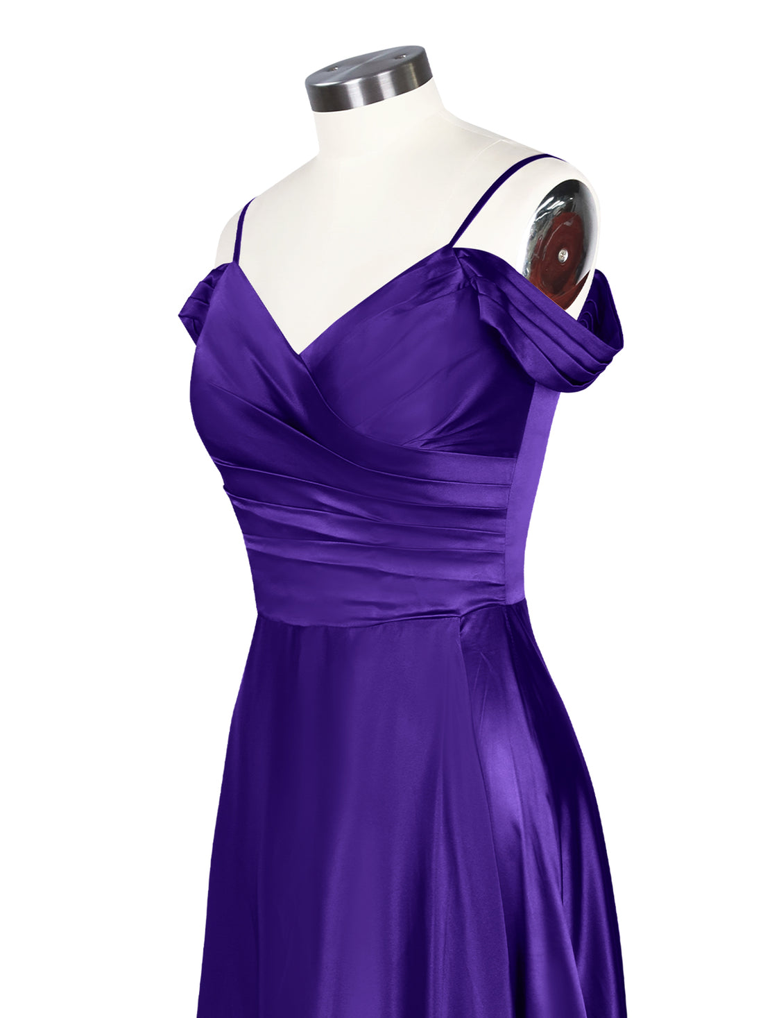 Silk-Like Pleated Prom Dress 