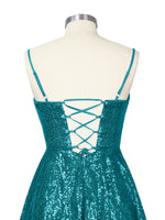 Sequin Scoop Neckline Mini Dress 