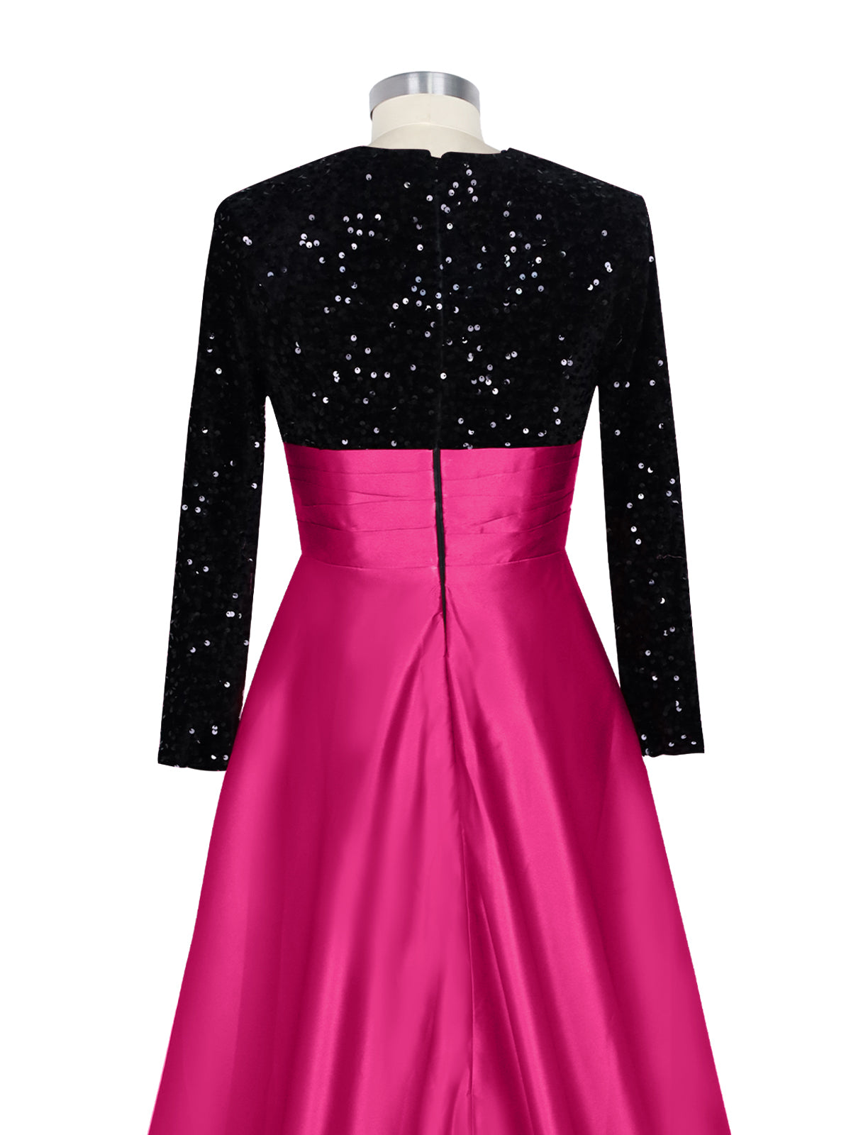 Sequin Jewel Neckline Prom Dress 