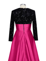 Sequin Jewel Neckline Prom Dress 