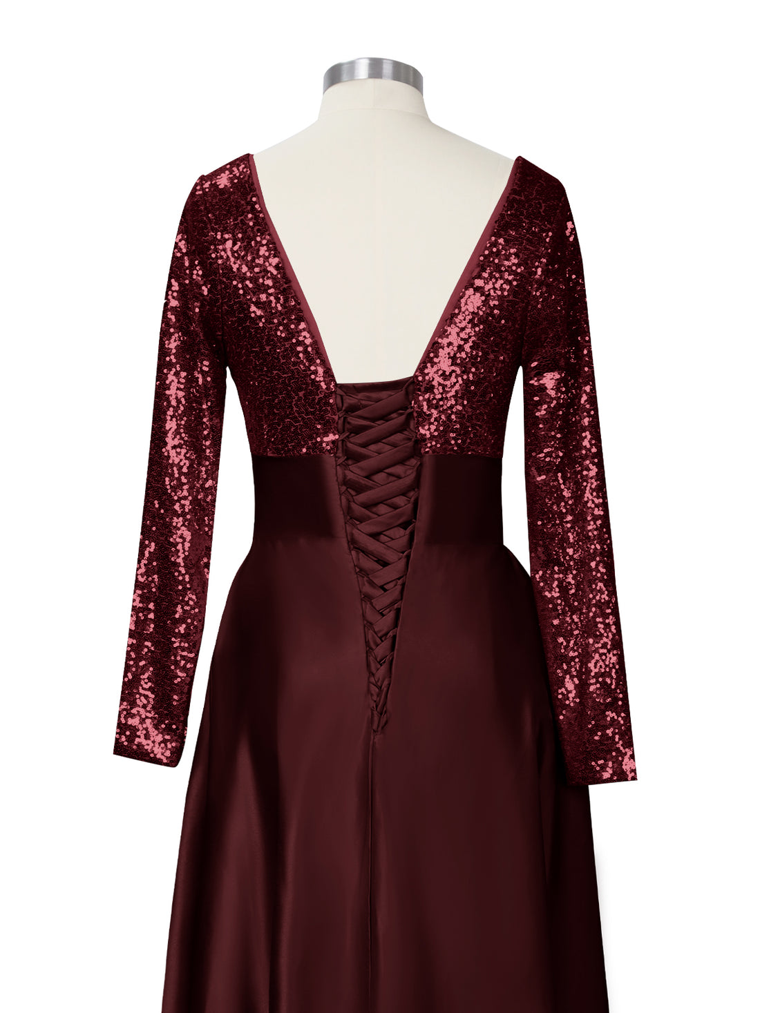 Long Sleeveless Sequin Prom Dress 