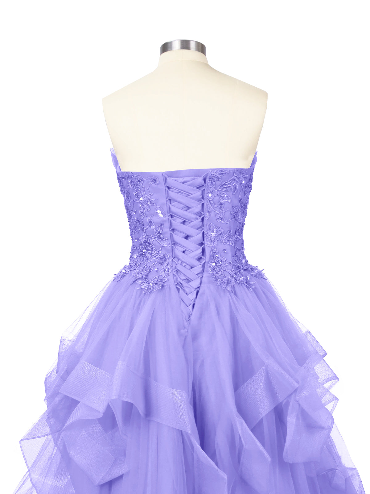 Tiered Strapless Prom Dress 