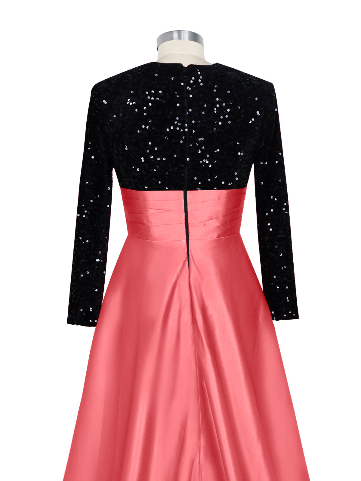 Sequin Jewel Neckline Prom Dress 