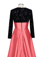 Sequin Jewel Neckline Prom Dress 