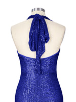 Halter Sequin Sheath Mini Dress 