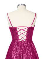 Sequin Scoop Neckline Mini Dress 