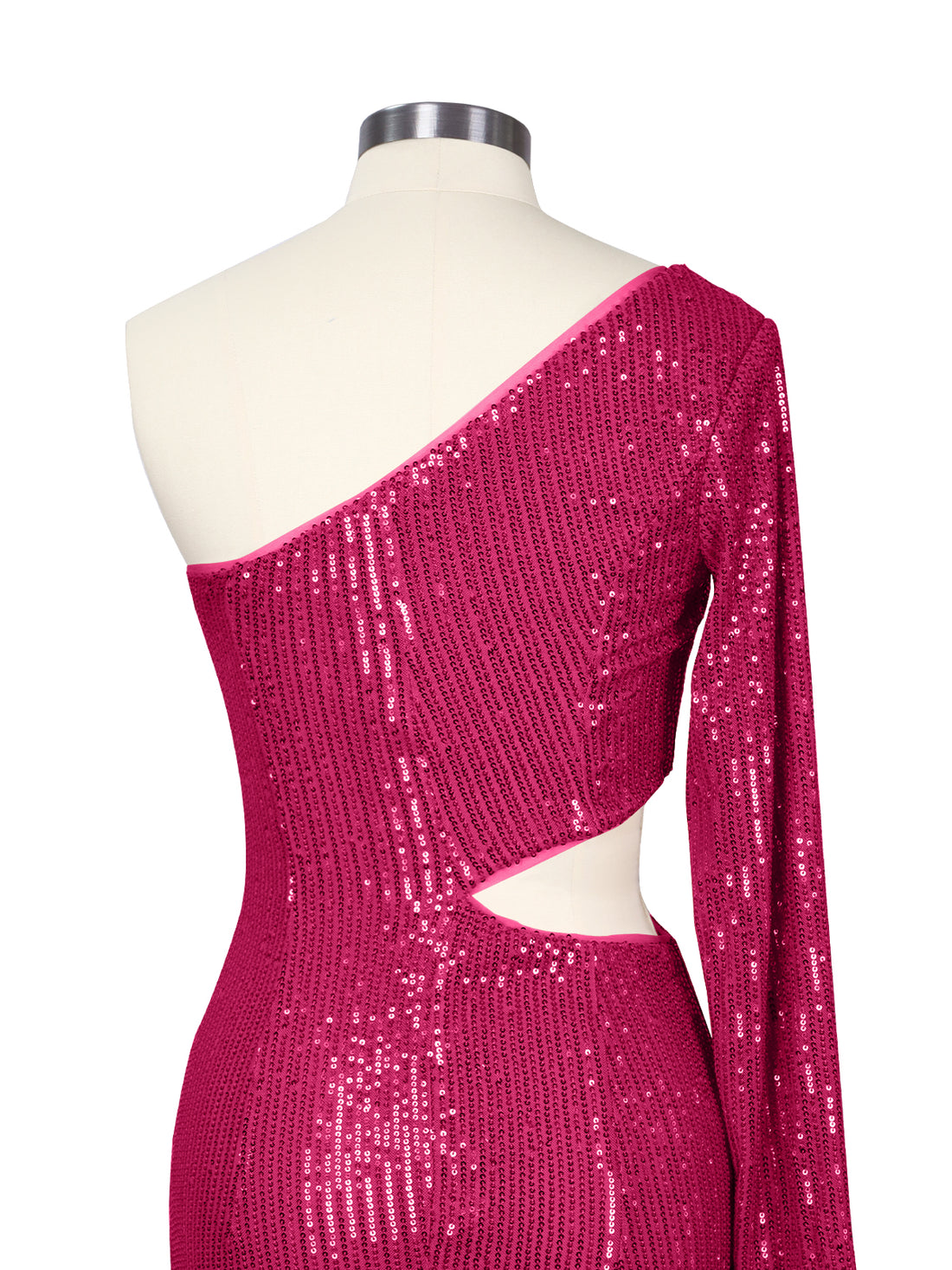 Waist Cutout One Shoulder Mini Dress 