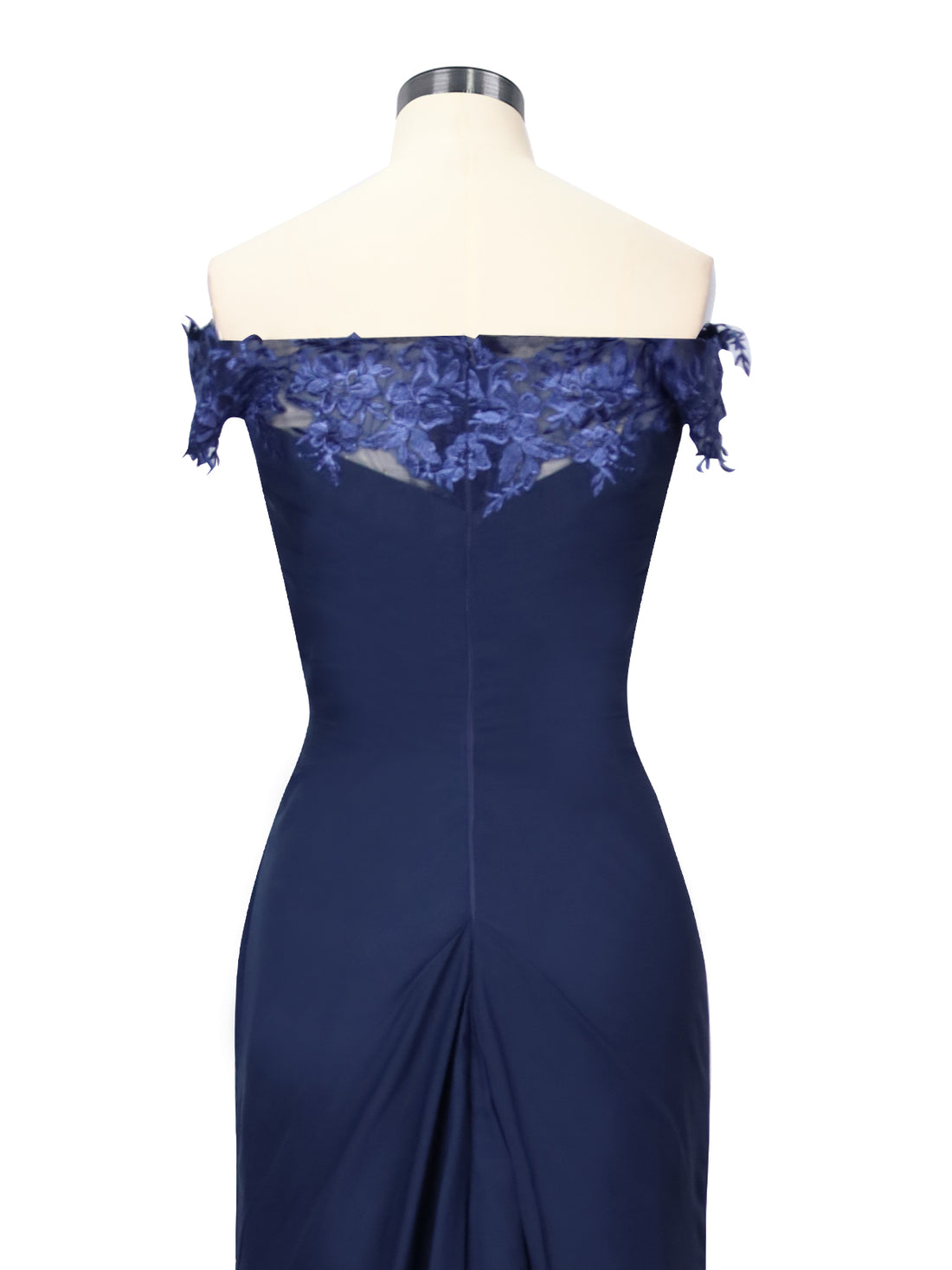 Off-Shoulder Chiffon Sheath Dress 