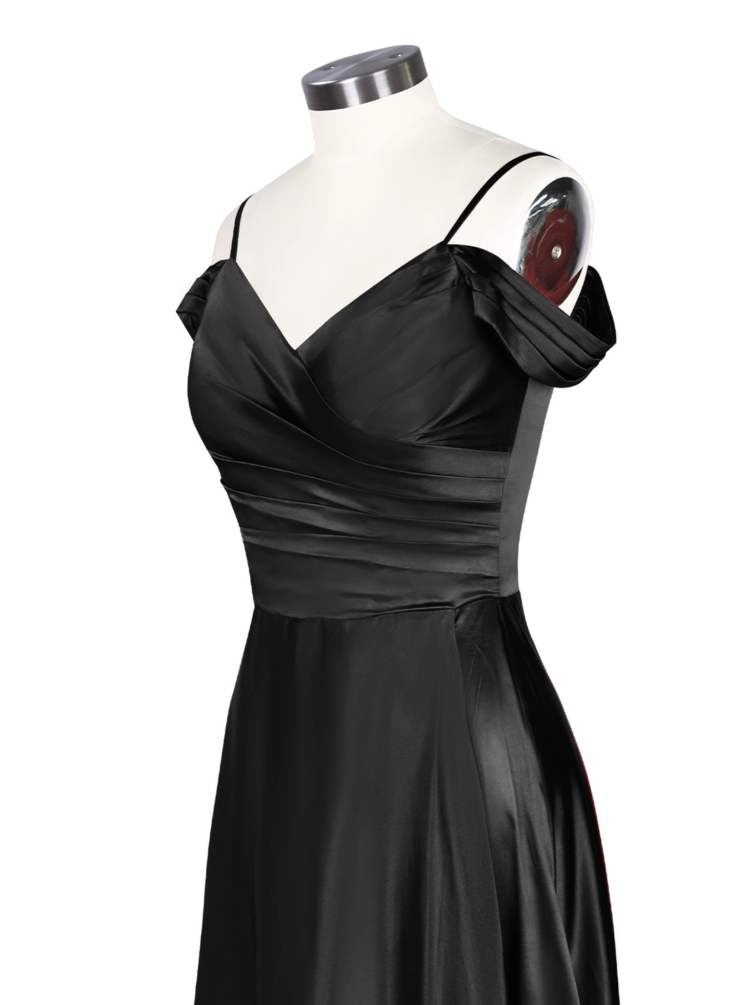 Silk-Like Pleated Prom Dress 