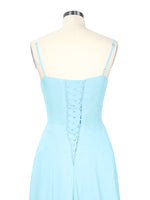Spaghetti Asymmetrical Bridesmaid Dress 