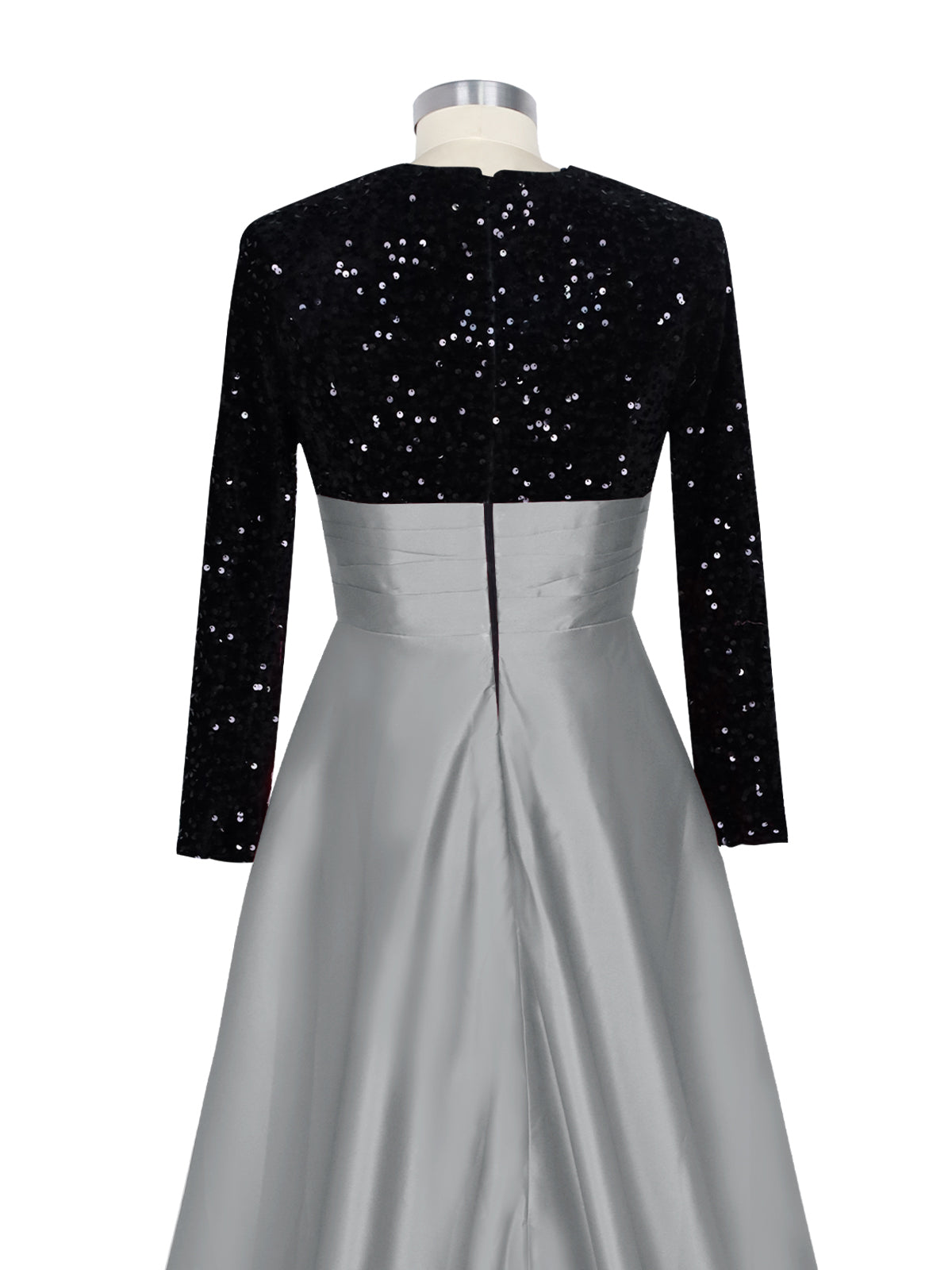 Sequin Jewel Neckline Prom Dress 