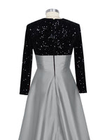Sequin Jewel Neckline Prom Dress 