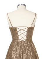 Sequin Scoop Neckline Mini Dress 