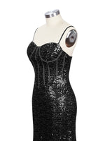 Spaghetti Sheath Prom Dress 