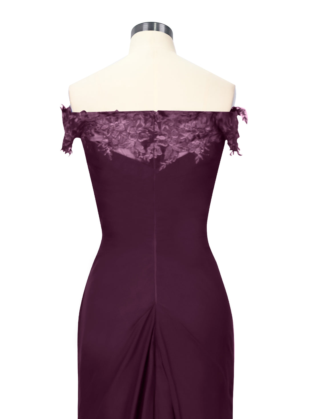 Off-Shoulder Chiffon Sheath Dress 