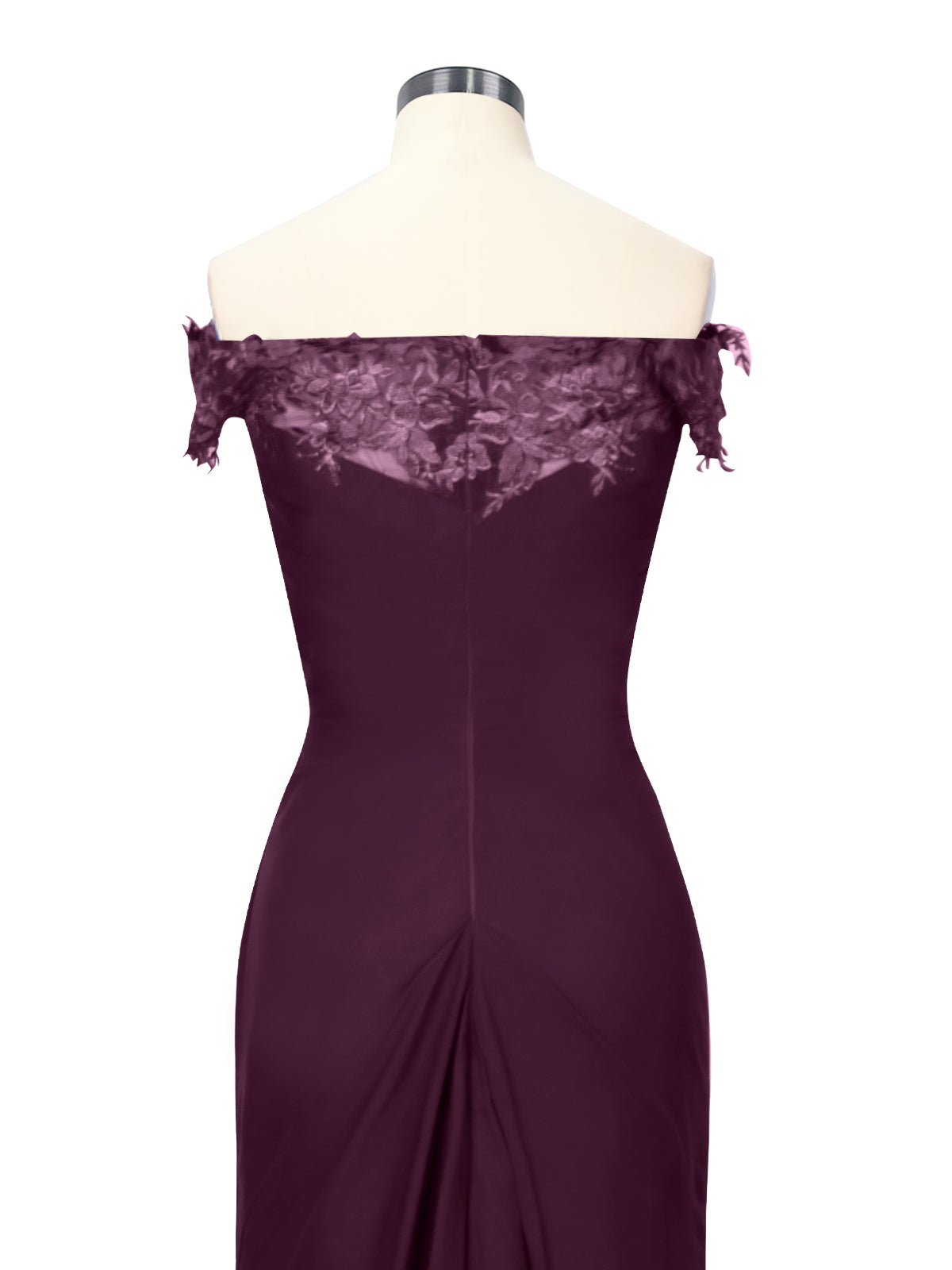 Off-Shoulder Chiffon Sheath Dress 