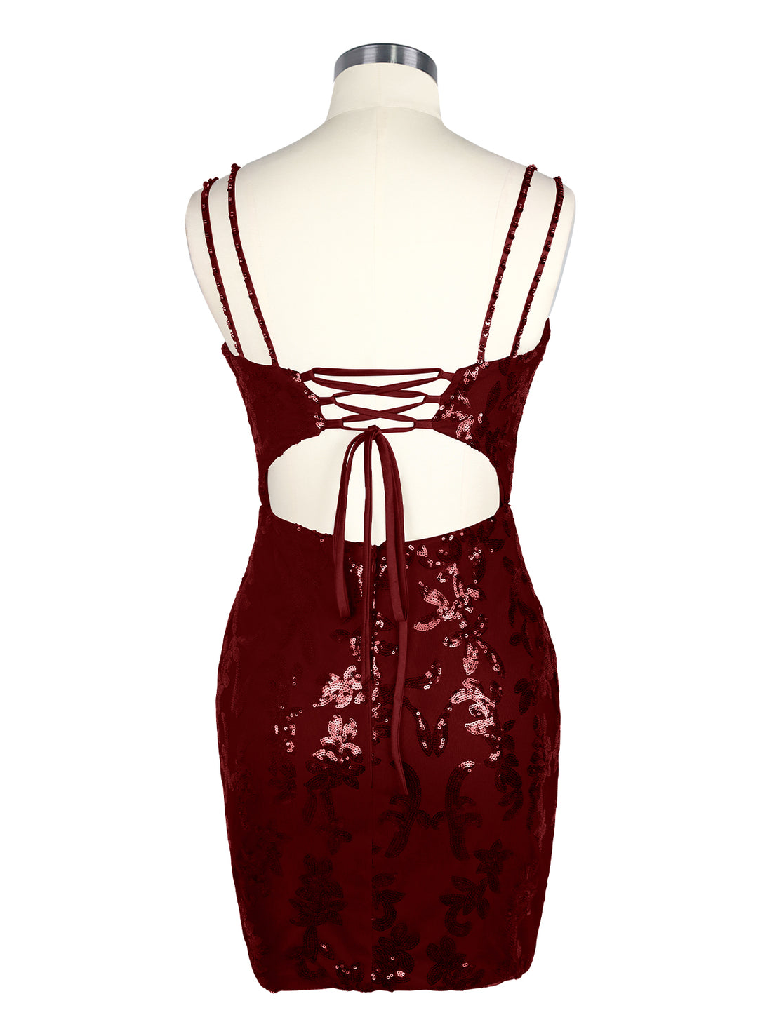 Double Spaghetti Bodycon Mini Dress 