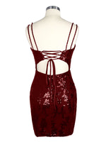Double Spaghetti Bodycon Mini Dress 