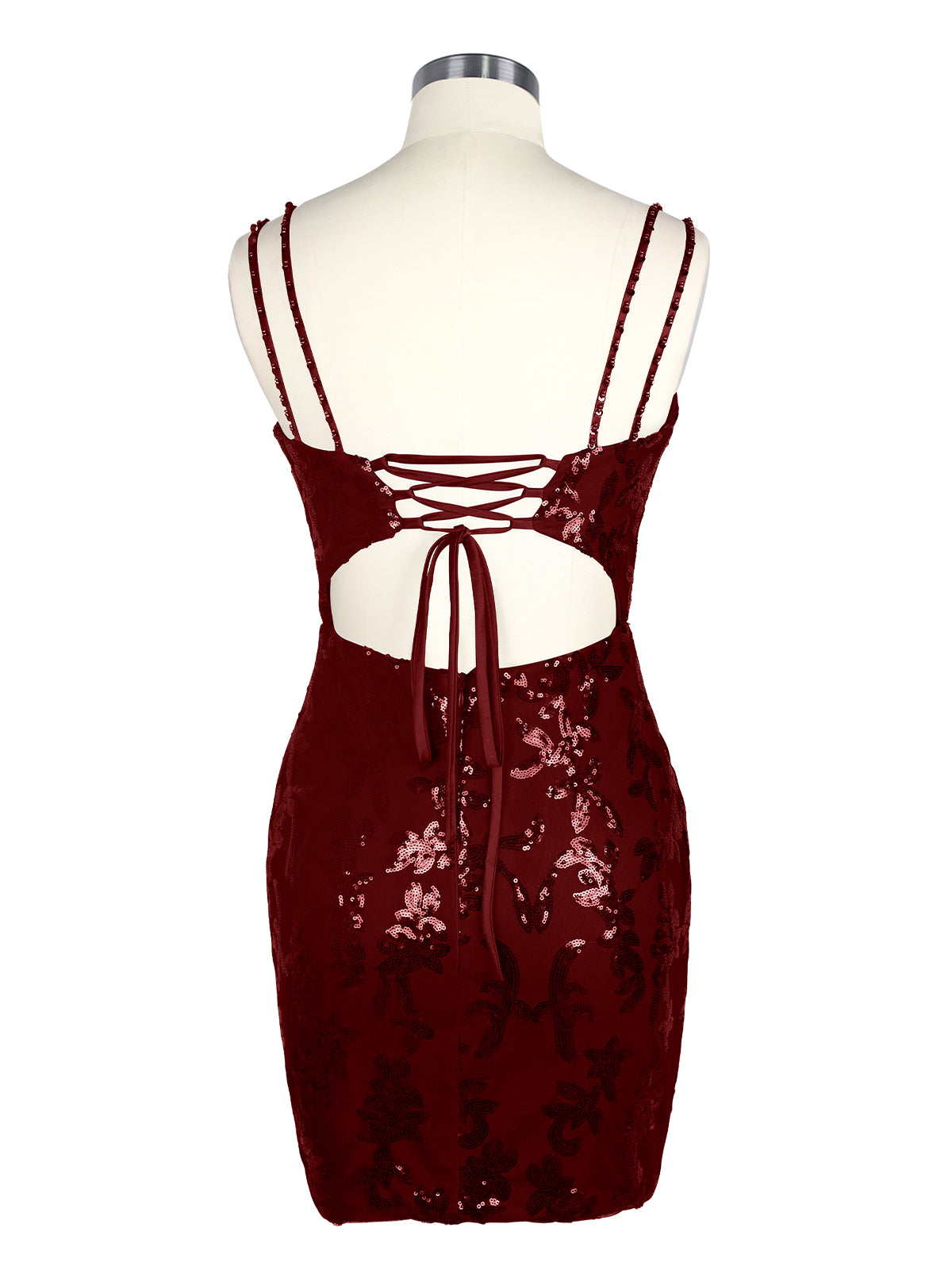 Double Spaghetti Bodycon Mini Dress 