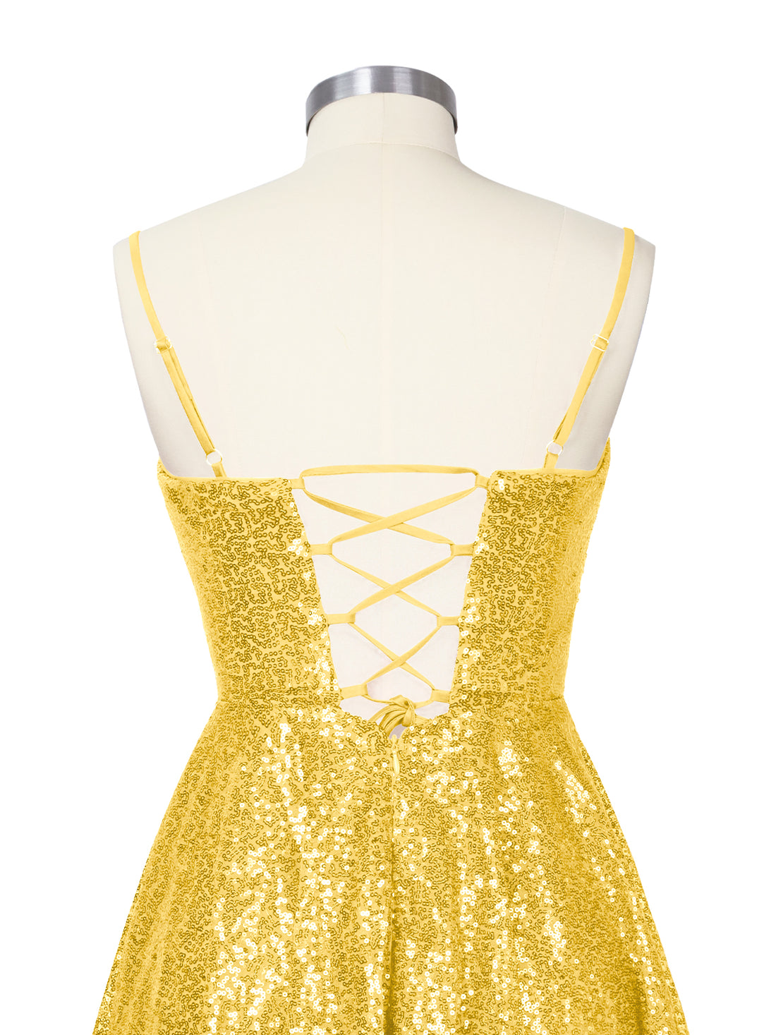 Sequin Scoop Neckline Mini Dress 