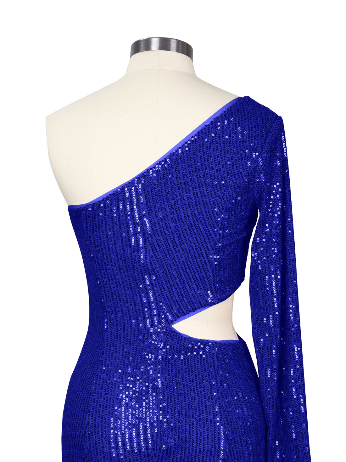 Waist Cutout One Shoulder Mini Dress 