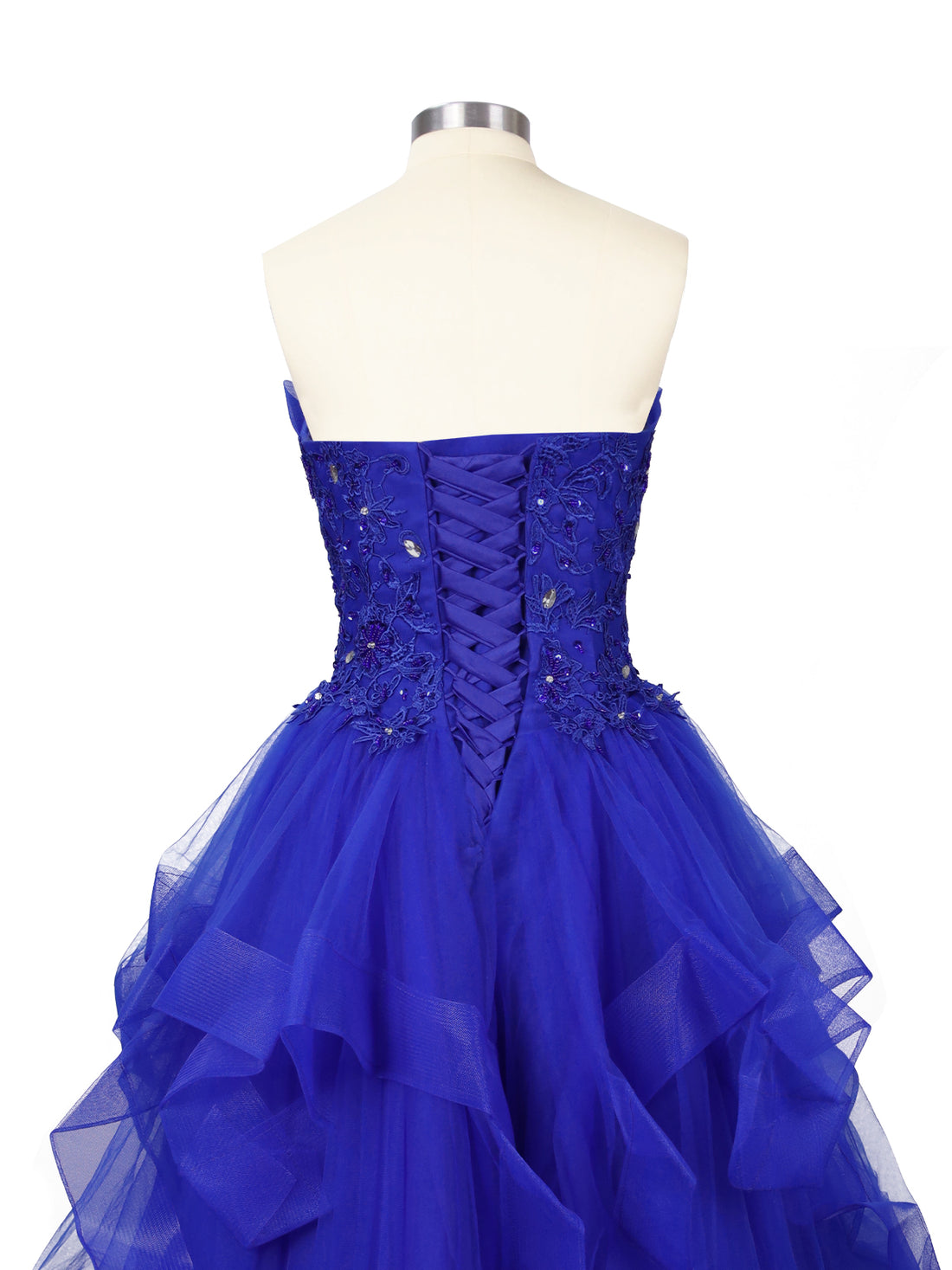 Tiered Strapless Prom Dress 