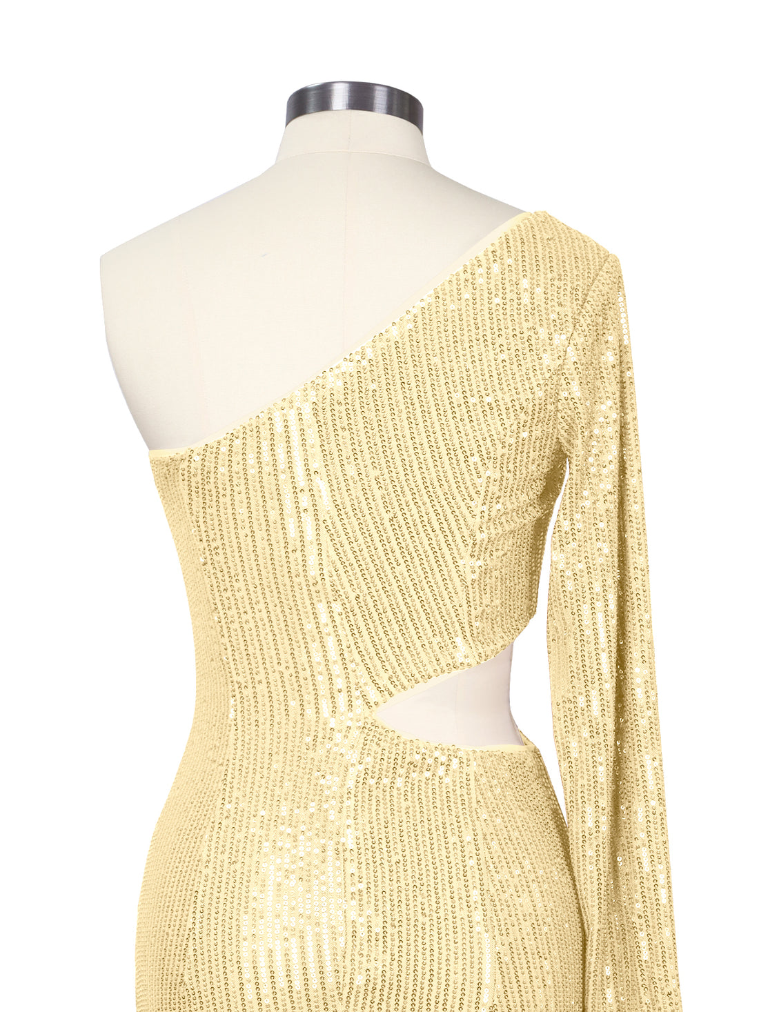 Waist Cutout One Shoulder Mini Dress 