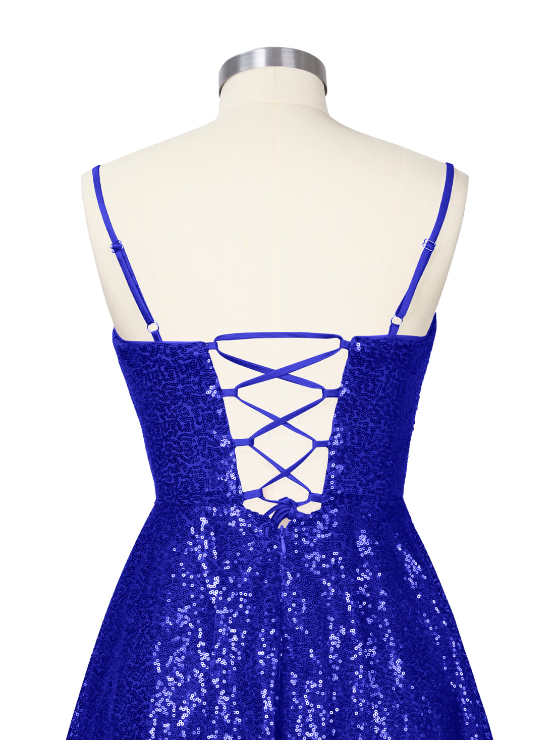Sequin Scoop Neckline Mini Dress 