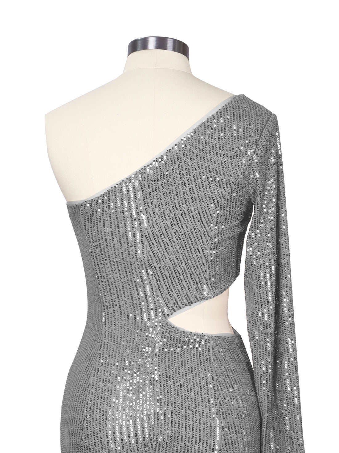 Waist Cutout One Shoulder Mini Dress 