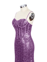 Spaghetti Sheath Prom Dress 