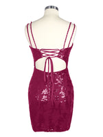 Double Spaghetti Bodycon Mini Dress 