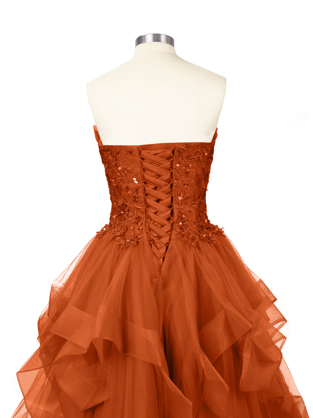 Tiered Strapless Prom Dress 